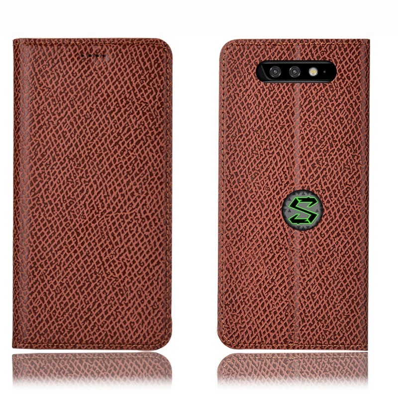 Чехол книжка из натуральной кожи противоударный магнитный для Xiaomi Black Shark "KEVLARO"