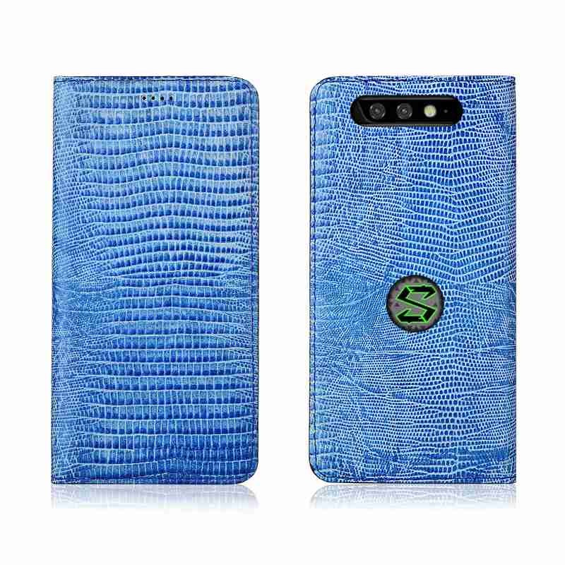 Чехол книжка из натуральной LUX кожи магнитный противоударный для Xiaomi Black Shark "ВАРАН"