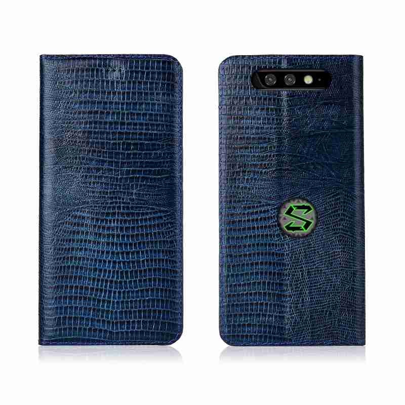 Чехол книжка из натуральной LUX кожи магнитный противоударный для Xiaomi Black Shark "ВАРАН"