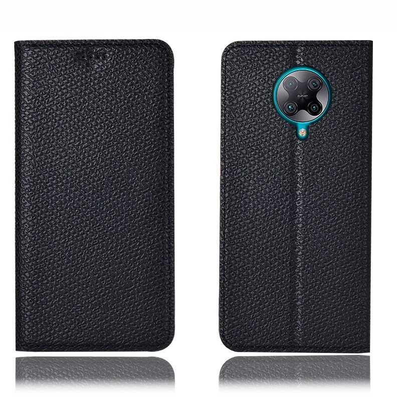 Чехол книжка из натуральной кожи противоударный магнитный для Xiaomi POCO F2 Pro "KEVLARO"