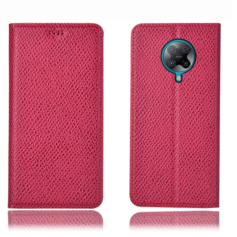 Чехол книжка из натуральной кожи противоударный магнитный для Xiaomi POCO F2 Pro "KEVLARO"