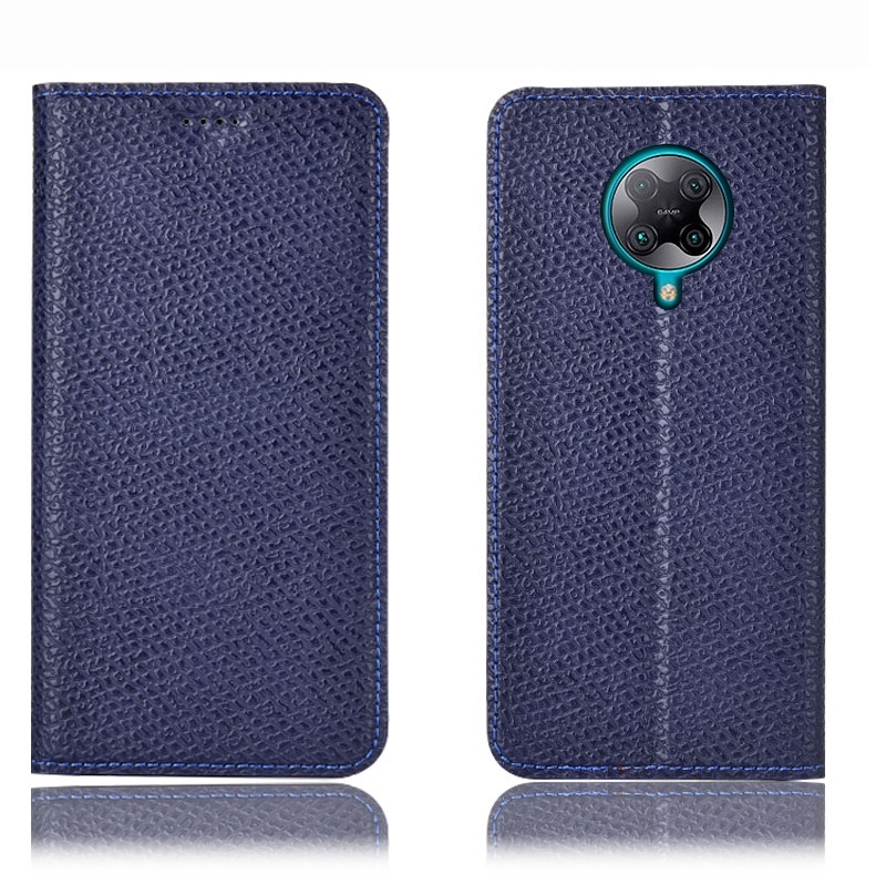 Чехол книжка из натуральной кожи противоударный магнитный для Xiaomi POCO F2 Pro "KEVLARO"