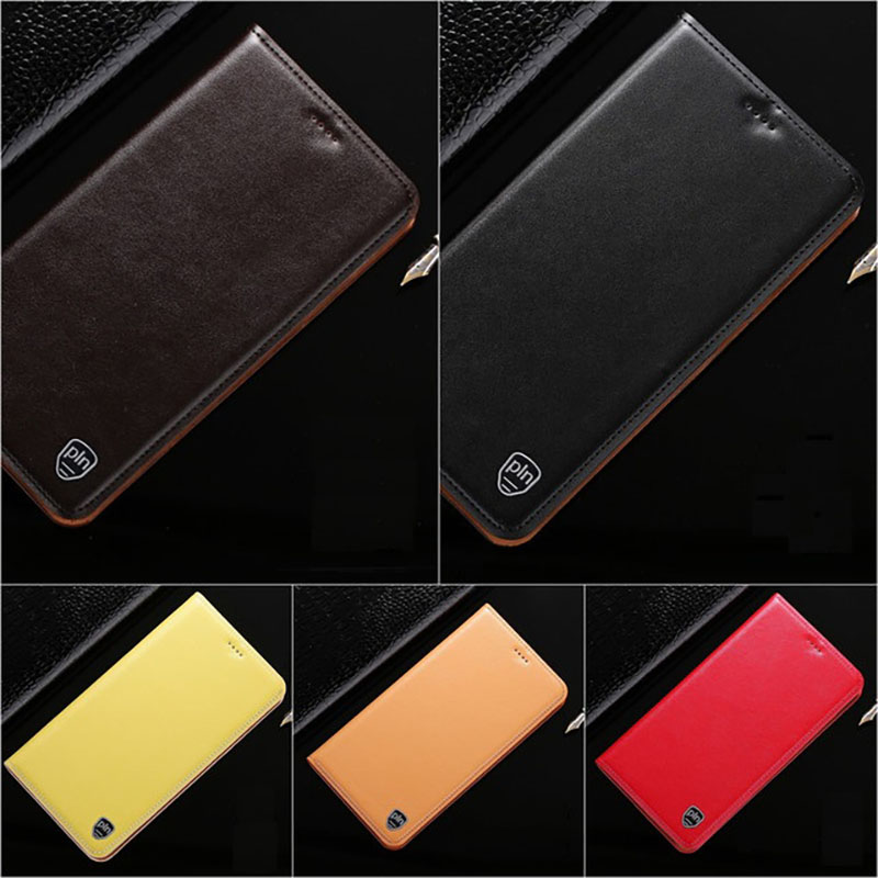 Чехол книжка из натуральной кожи противоударный магнитный для Xiaomi Redmi 5 Plus "CLASIC"