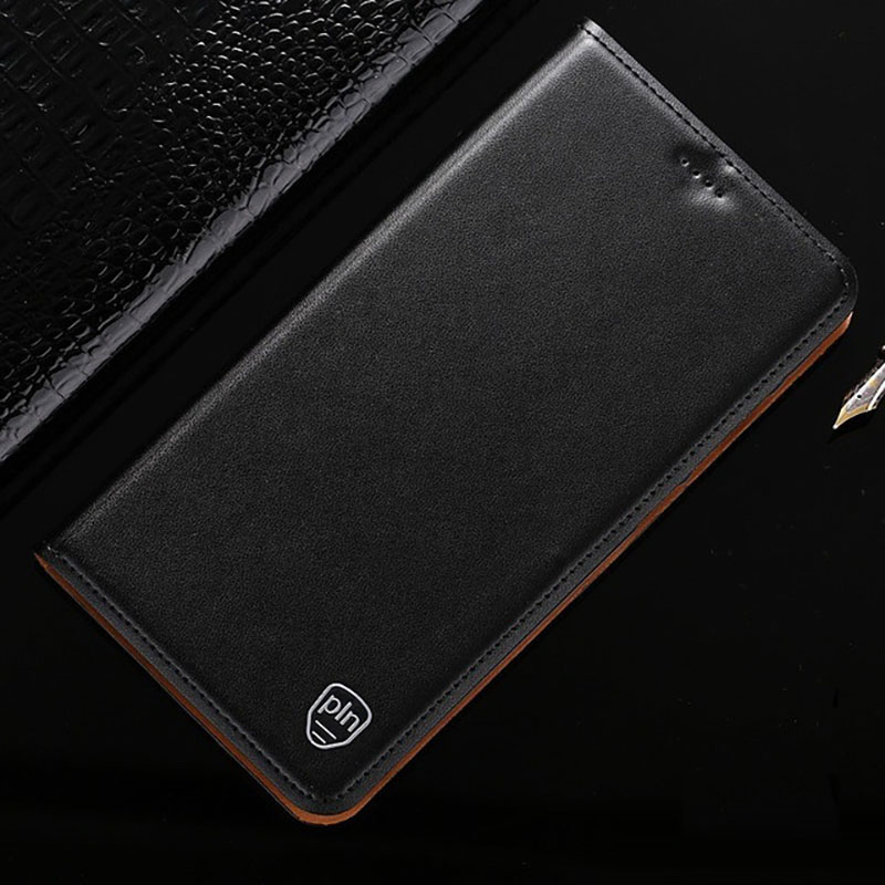 Чехол книжка из натуральной кожи противоударный магнитный для Xiaomi Redmi 8 "CLASIC"