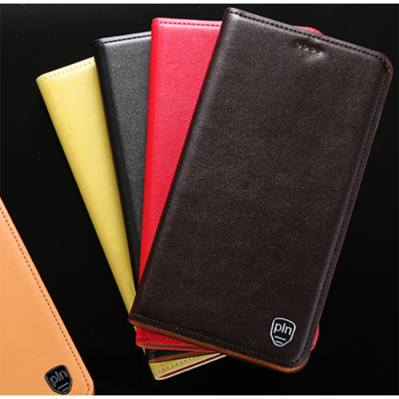 Чехол книжка из натуральной кожи противоударный магнитный для OPPO Reno 3 / A91 "CLASIC"