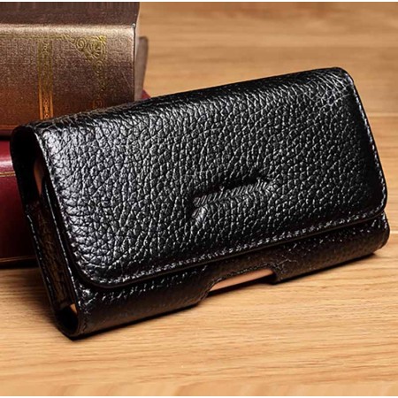 Чехол на ремень пояс кобура НАТУРАЛЬНАЯ ПРЕМИУМ КОЖА для телефона VIVO V21 "FLOTAR"