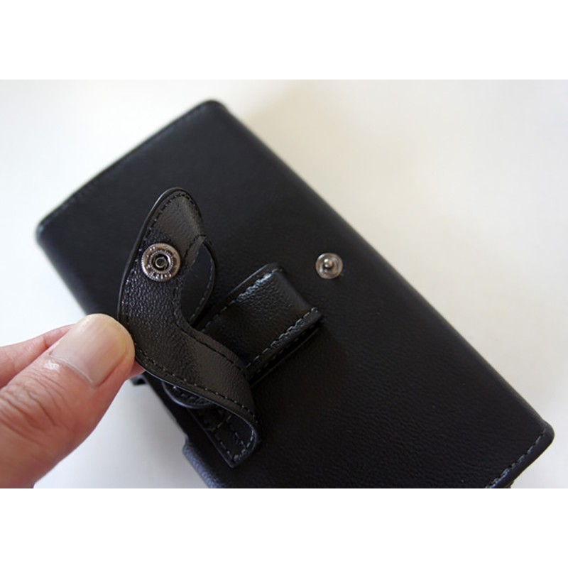 Чехол на ремень пояс кобура поясной кожаный c карманами для Xiaomi Redmi 8A "RAMOS"