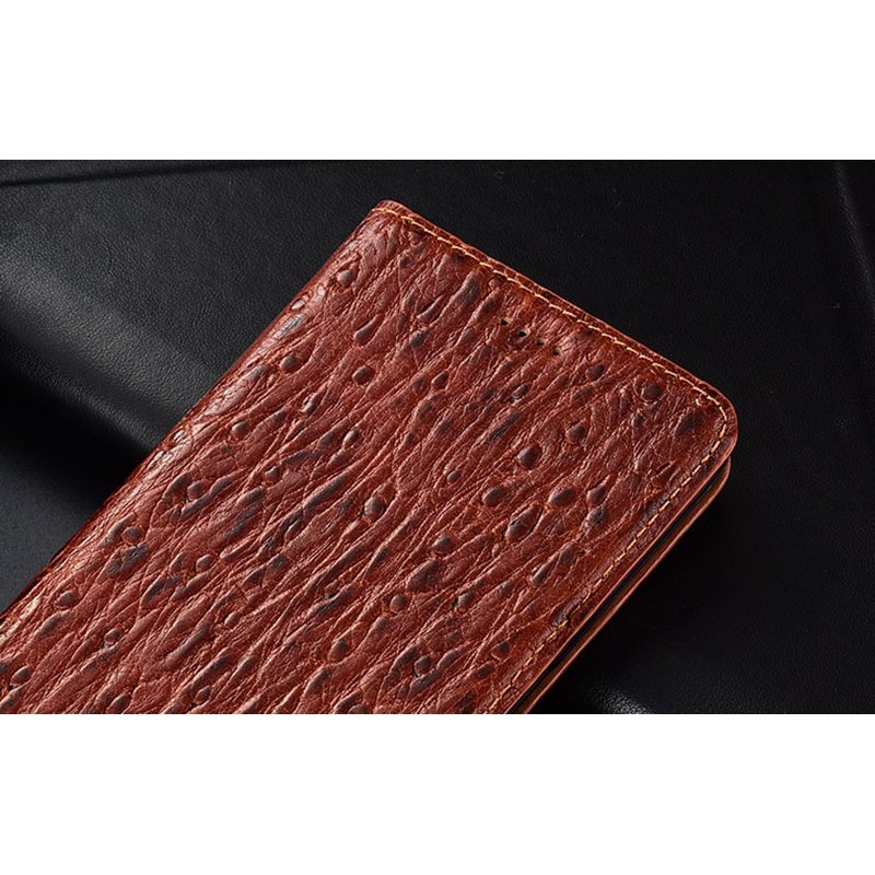 Чехол книжка из натуральной кожи противоударный магнитный для Xiaomi Redmi 9 "FLOTARUS"