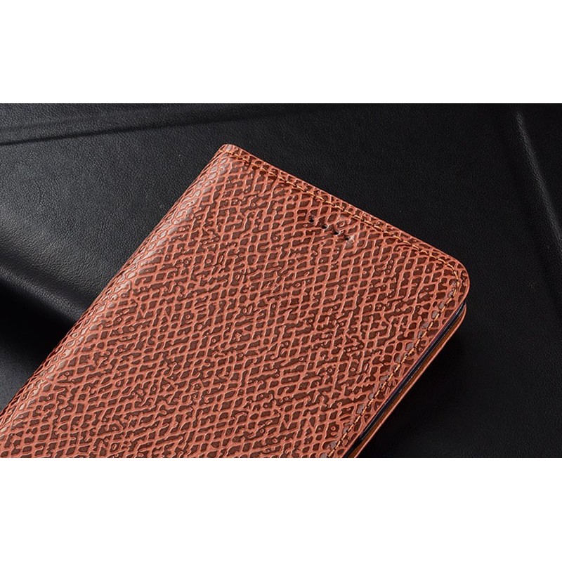 Чехол книжка из натуральной кожи противоударный магнитный для Xiaomi Redmi NOTE 5 "KEVLARO"