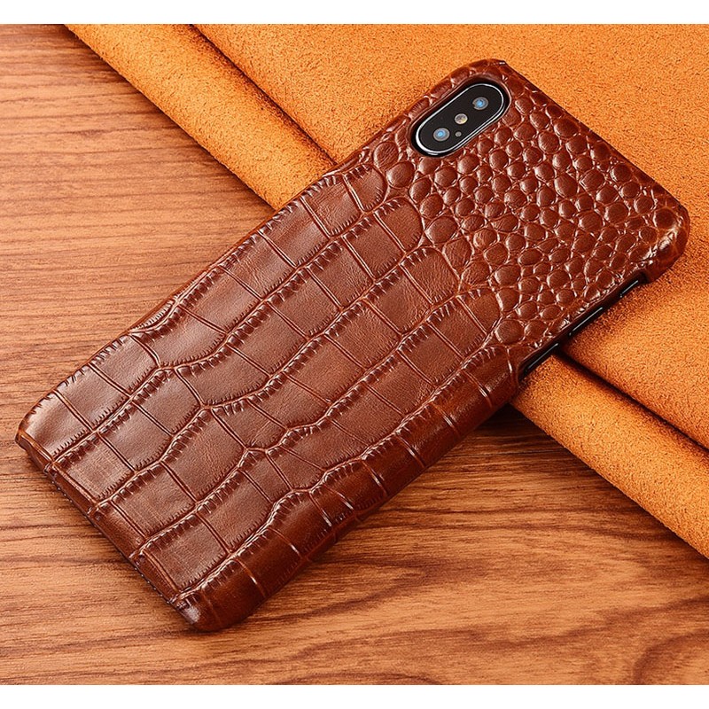 Чехол накладка полностью обтянутый натуральной кожей для Xiaomi POCO F3 "SIGNATURE ZENUS CROCO"