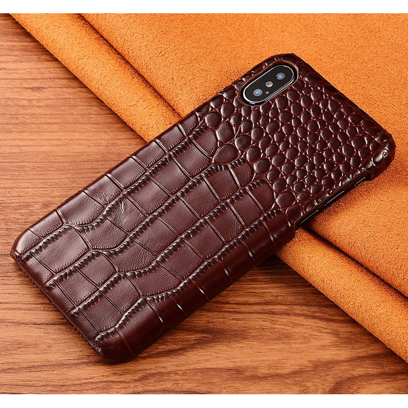 Чехол накладка полностью обтянутый натуральной кожей для Xiaomi Redmi NOTE 5 "SIGNATURE ZENUS CROCO"