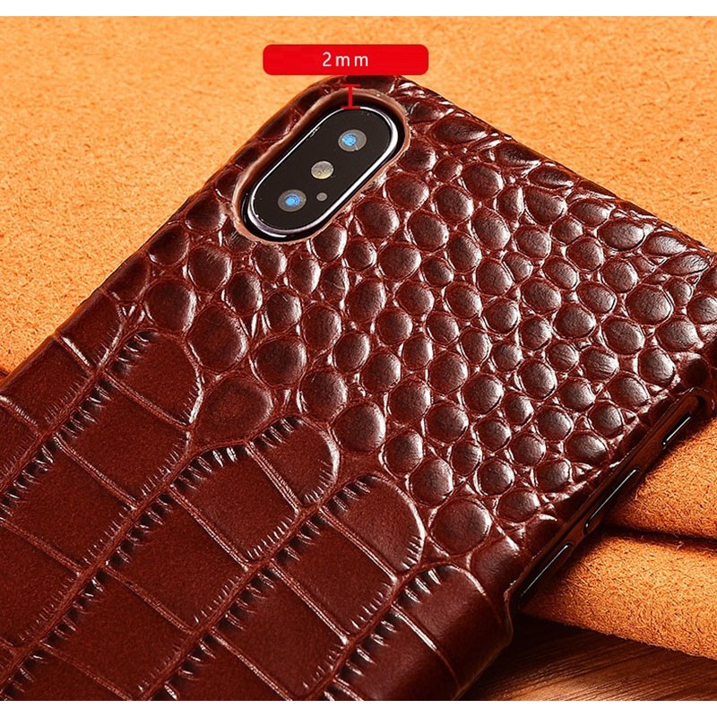 Чехол накладка полностью обтянутый натуральной кожей для Xiaomi POCO M3 Pro 5G "SIGNATURE ZENUS CROCO"