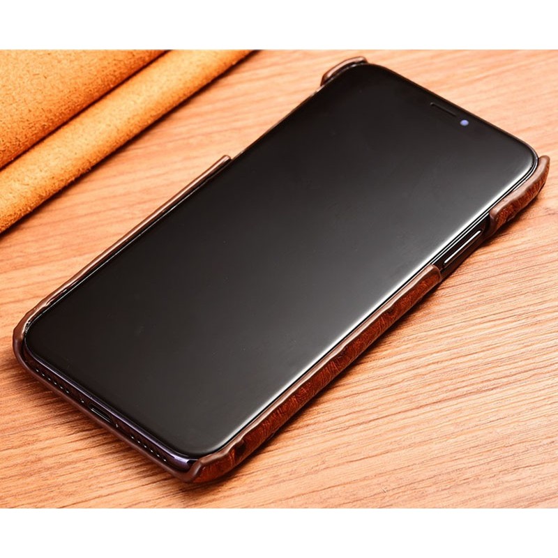 Чехол накладка полностью обтянутый натуральной кожей для Xiaomi Redmi 8 "SIGNATURE СТРАУС"