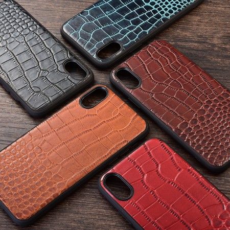 Силиконовый чехол накладка бампер противоударный со вставкой из натуральной кожи для VIVO V21 "GENUINE КРОКОДИЛ"
