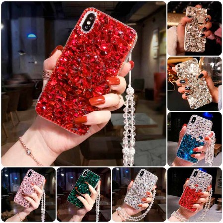 Чехол со стразами силиконовый противоударный TPU для VIVO V20 / V20 Pro / S7 "SWAROV LUXURY"