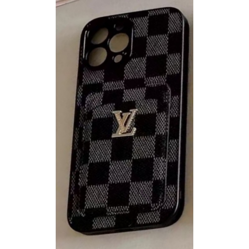 Чехол ЛУИ ВИТОН ✨ для iphone брендовый  с карманом LV обтянуты кожей  на все модели айфон