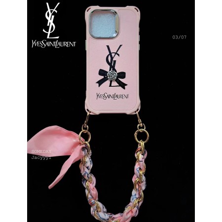 Чехол Yves Saint Laurent ✨ для iphone брендовый YSL противоударный с цепочкой на все модели айфон