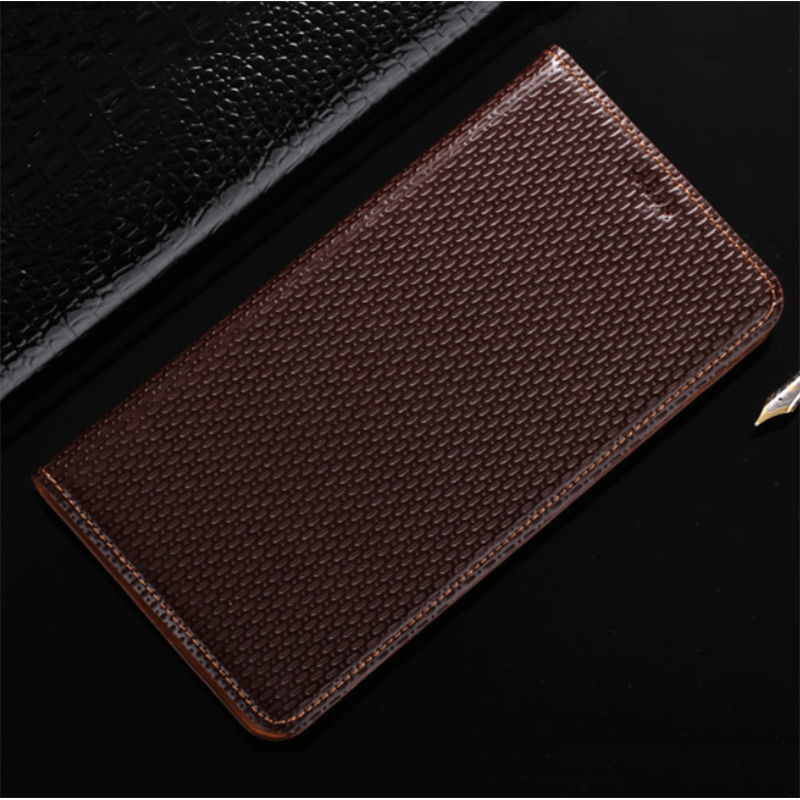 Чехол книжка из натуральной кожи противоударный магнитный для Xiaomi POCO M4 Pro "TOROS"