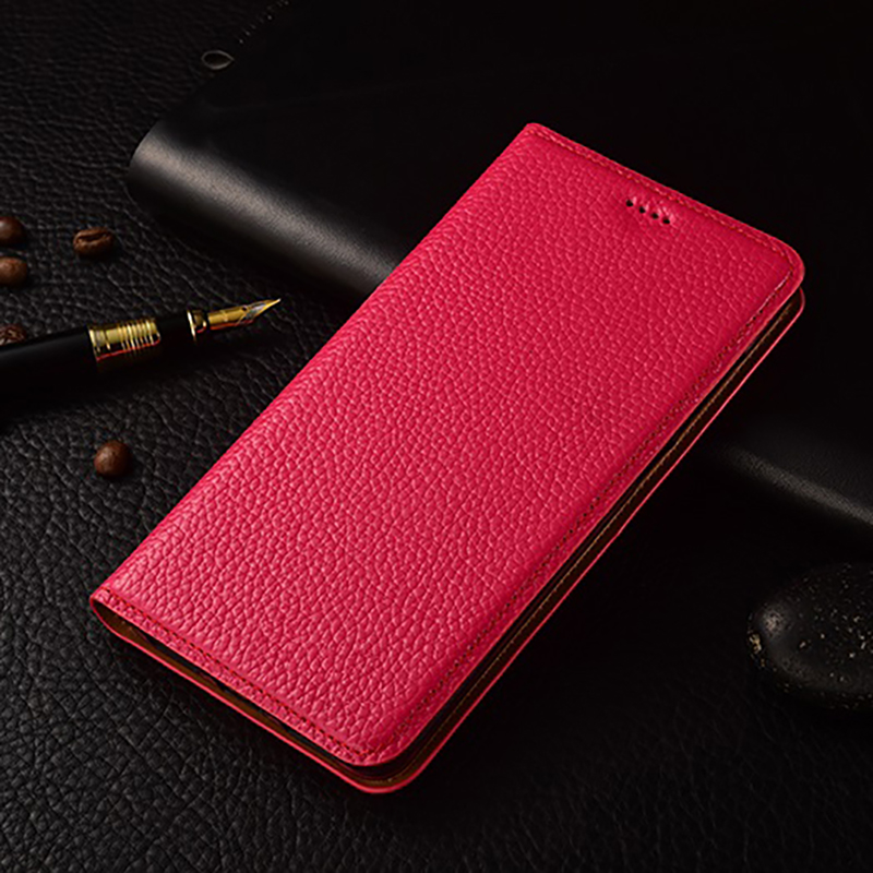 Чехол книжка из натуральной воловьей кожи противоударный магнитный для Xiaomi Redmi NOTE 5 "BULL"