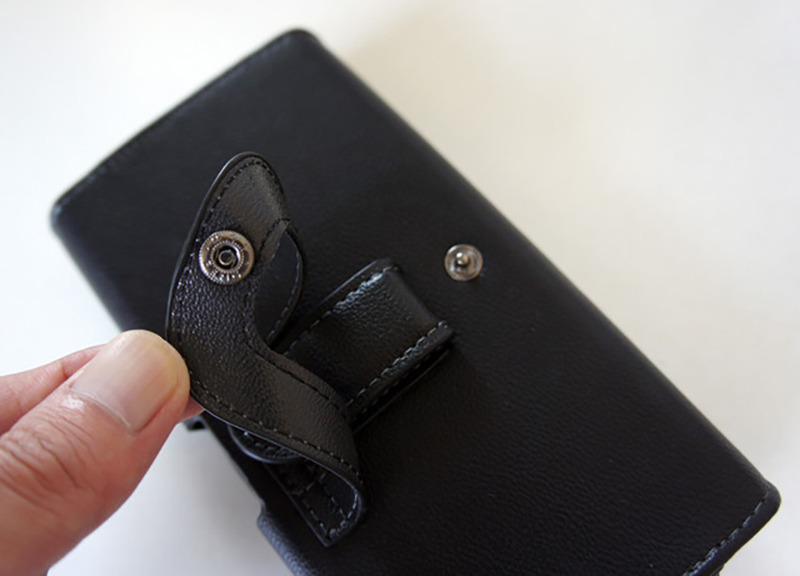 Чехол на ремень пояс кобура поясной кожаный c карманами для Samsung A14 A145 "RAMOS"