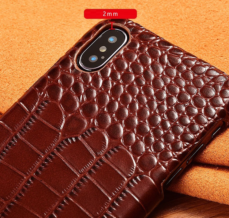 Чехол накладка полностью обтянутый натуральной кожей для Xiaomi Redmi 8 "SIGNATURE ZENUS CROCO"