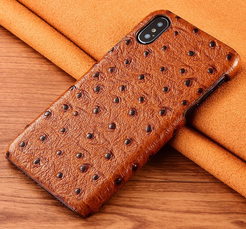 Чехол накладка полностью обтянутый натуральной кожей для Xiaomi POCO X3 "SIGNATURE СТРАУС"